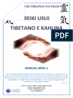 Reiki Usui, Tibetano e Kahuna Nível 1