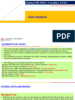 Engg. Economics Cost Analysis