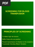 Screening For Blood Transfusion