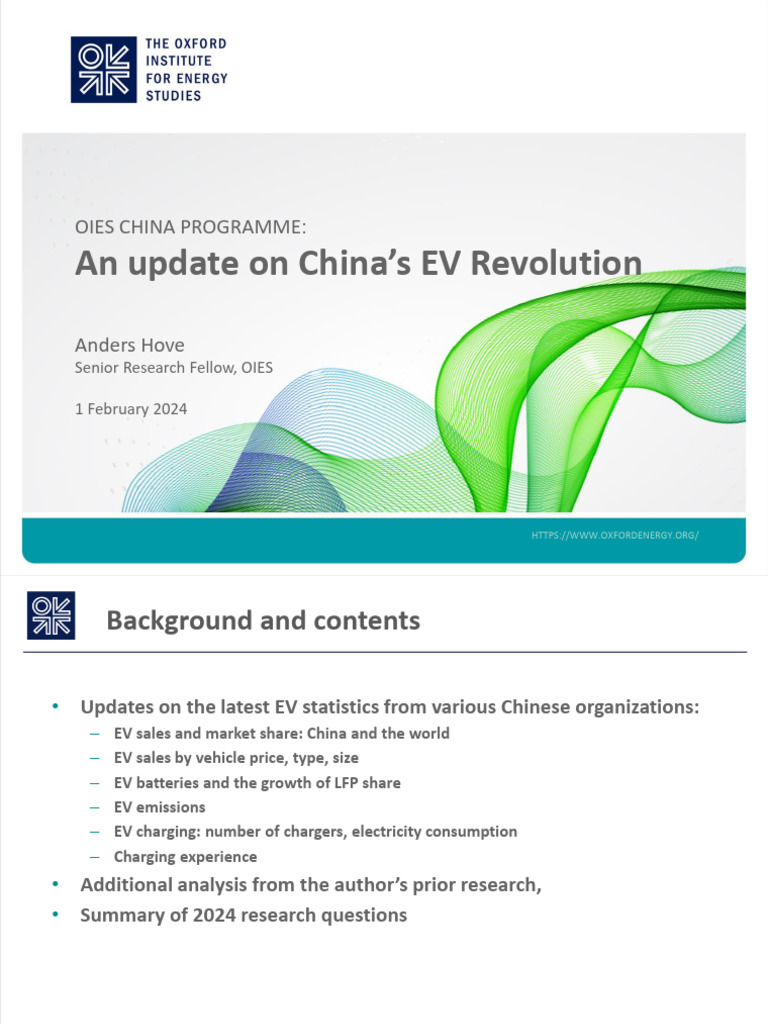 China's EV Market Update 2024 | PDF | Electric Vehicle | Vehicle Industry