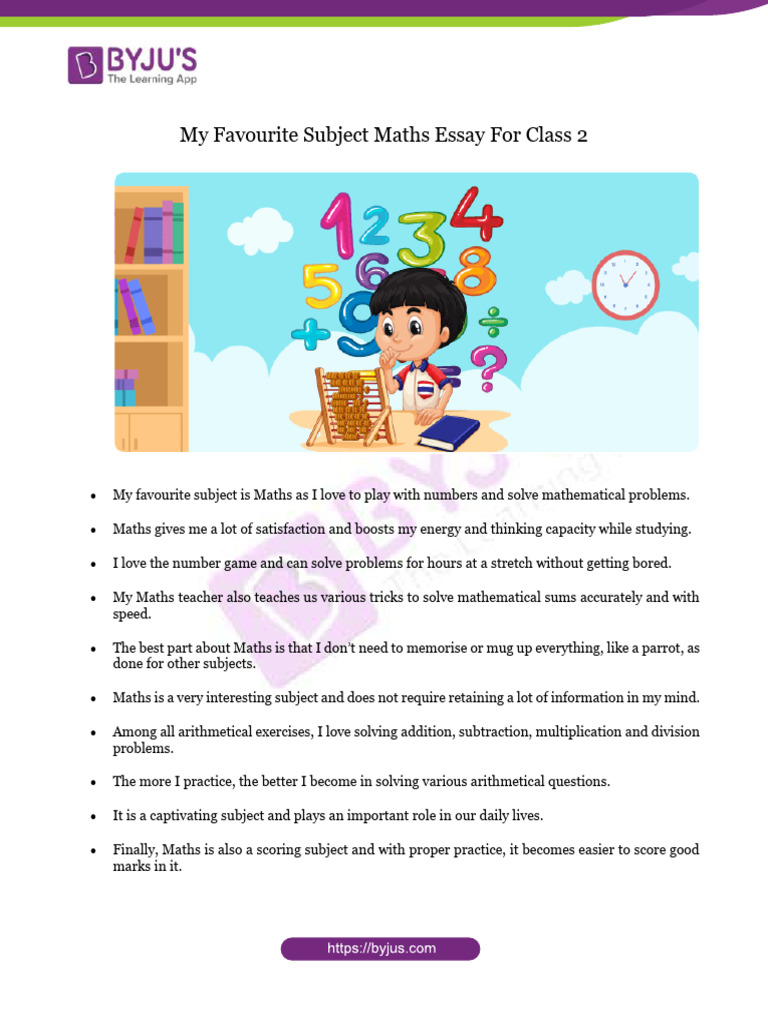My Favourite Subject: Maths for Class 2 | PDF