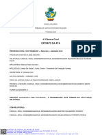 4 Câmara Cível Extrato Da Ata: PROCESSO CÍVEL E DO TRABALHO - Recursos - Apelação Cível