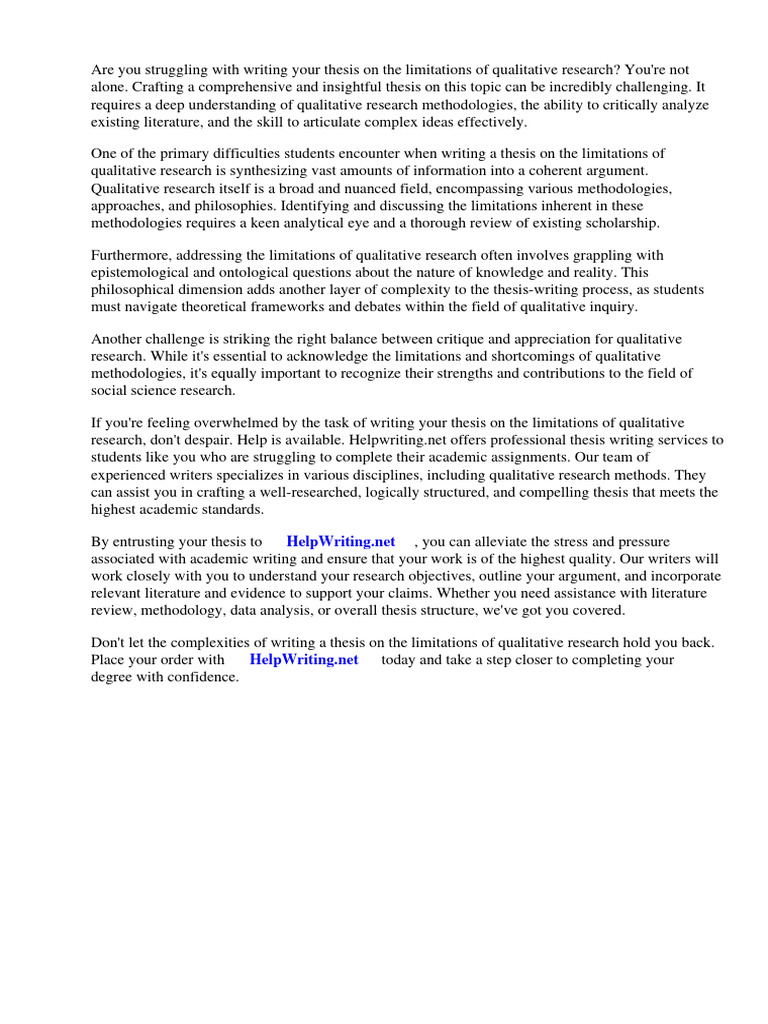 Limitations Of Qualitative Comparative Analysis