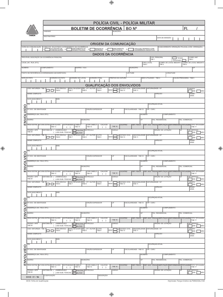 Formulario de Bo | PDF
