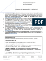 General Requirements For Commercial Aeroplane SPO in Switzerland