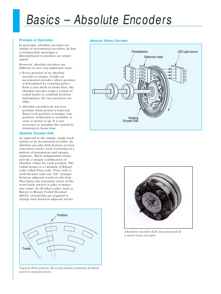 Absolute Encoders Principle of Operation | PDF | Digital Technology ...