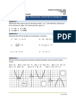 Pourcentage, Equations, Inequations, Fonctions Polynomes Du Second Degre