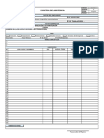 FOR-SSO-70 Control de Asistencia