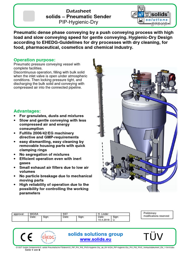 DA PIP-Hygienic-Dry PIV PIS PIVS EN 110418 | PDF | Valve | Solid