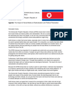 Position Paper Sample - North Korea - DPRK - SOCHUM