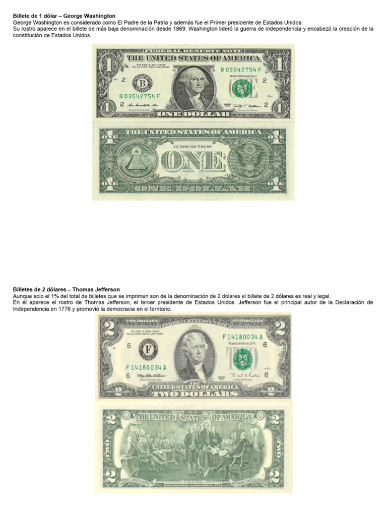 Presidentes en Billetes de EE.UU. | PDF | Whig Party (Estados Unidos ...