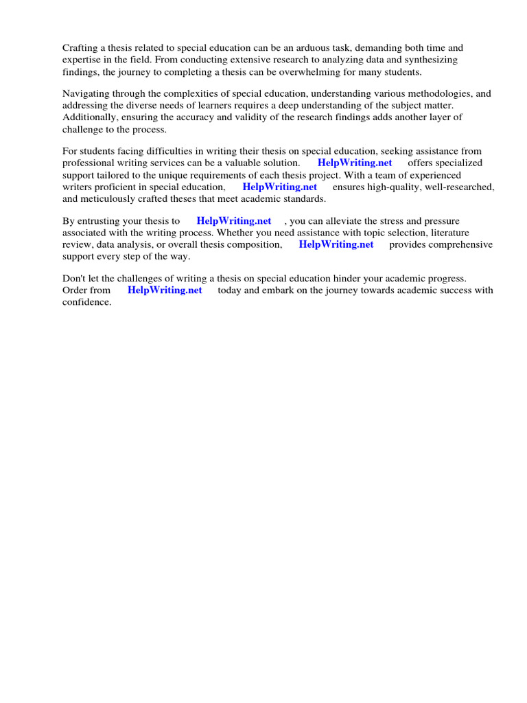 Thesis related to special education pdf thesis special education