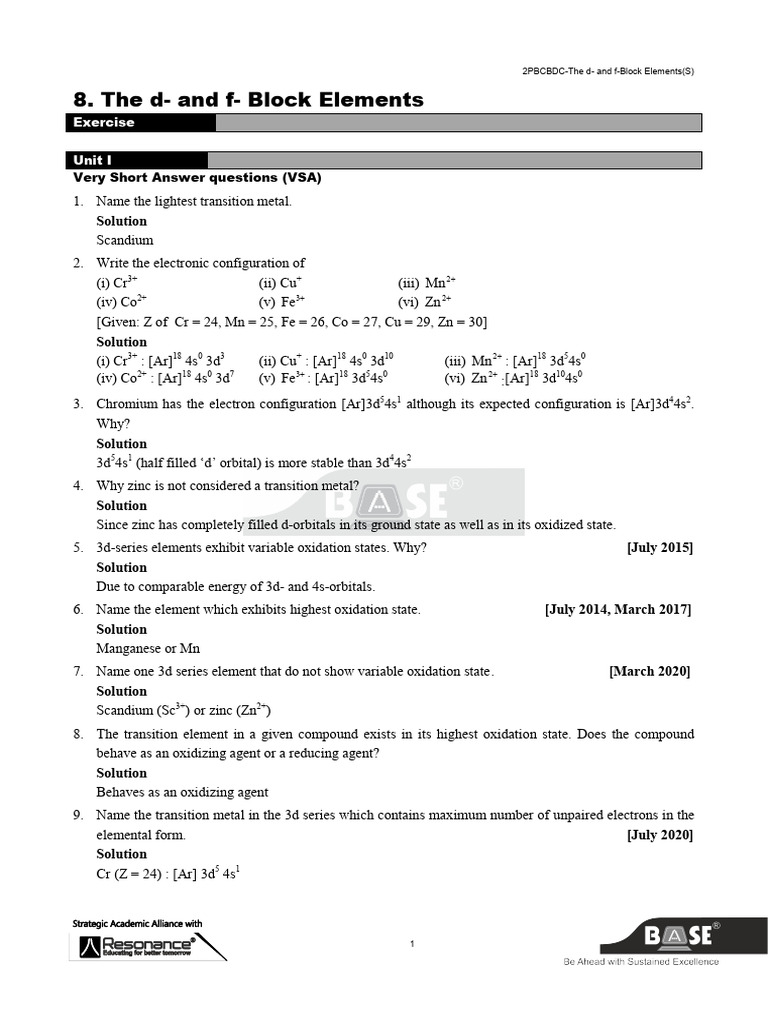 the-d-and-f-block-elements-very-short-answer-questions-vsa-pdf