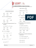 Práctica N°01 Teoría de Exponentes y Productos Notables