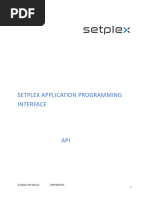 Setplex - API Manual