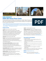 Rotary Peace Center Fact Sheet Duke University and Unc Chapel Hill en