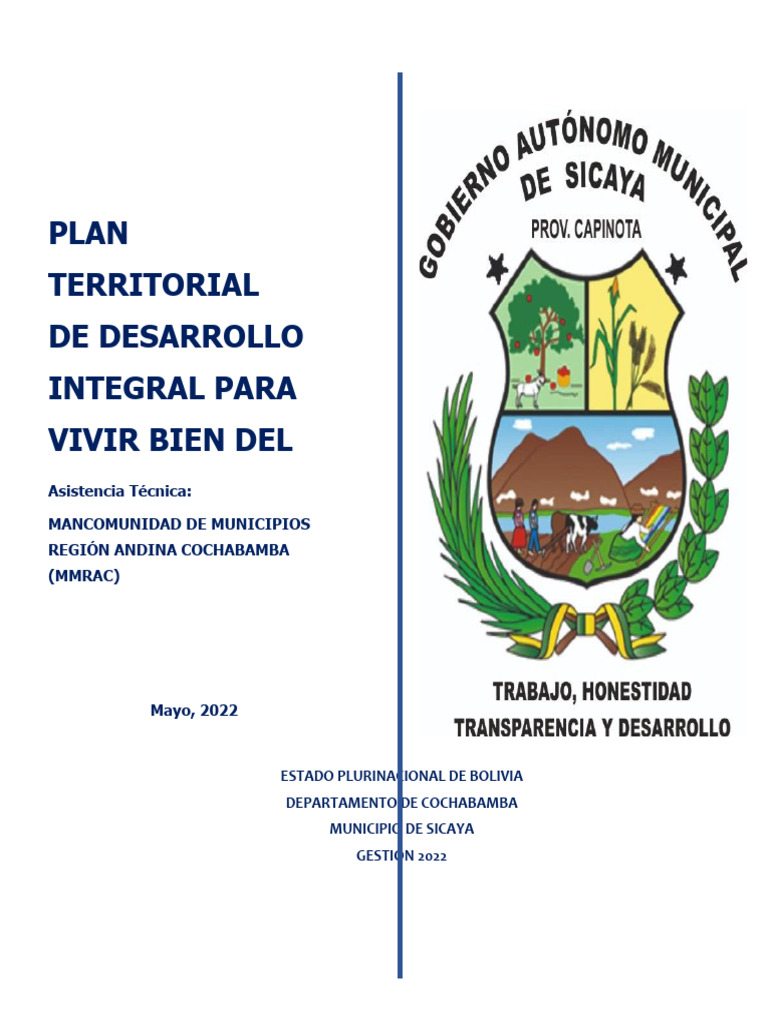 Plan de Desarrollo Integral Sicaya 2021-2025 | PDF | Planificación