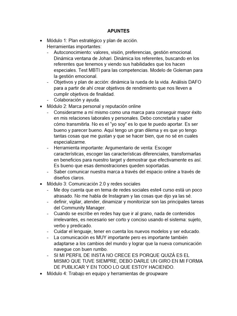 Apuntes cursos productividad personal google pdf