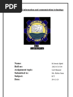 Application of Information and Communication Technology: Name: Roll No: Assignment Topic: Submitted To: Subject: Date