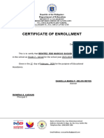 School Enrolment Certificate.