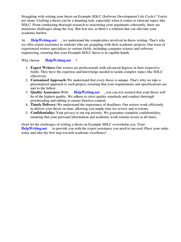 Example sdlc thesis pdf software development process software testing