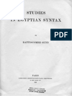Gunn Egyptian Syntax 1924