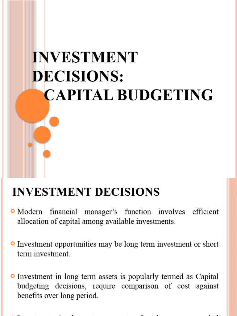 Capital Budgeting Fundamentals | PDF | Net Present Value | Internal ...