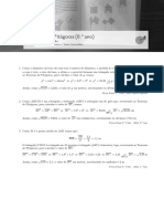 Teorema de Pitágoras - 8º Ano - Propostas de Resolução (Fichas de Trabalho Com Base em Provas Nacionais e Testes Intermédios)