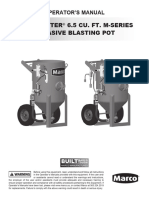 Blastmaster M Series 6 5 Cu FT Abrasive Blasting Pot Operator Manual 1090058
