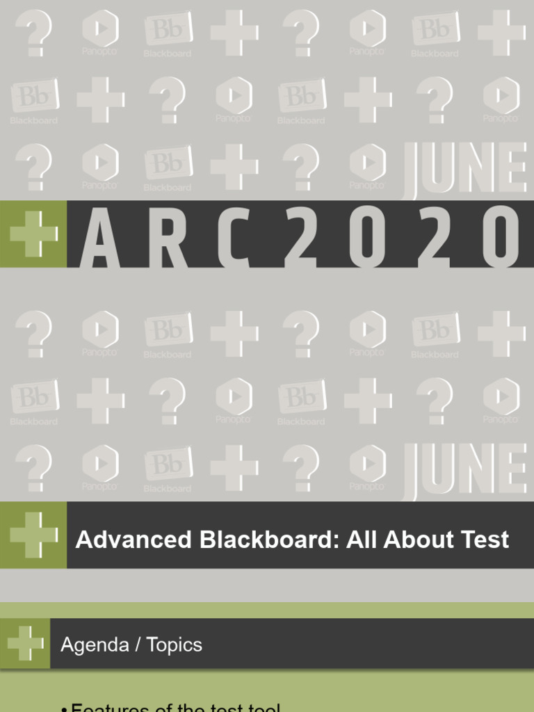 Mastering Blackboard Test Tool Features | PDF | Multiple Choice ...