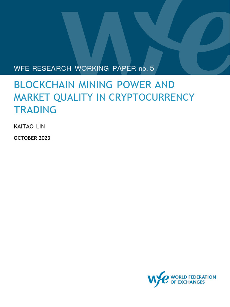 Crypto Market Quality & Mining Power | PDF | Cryptocurrency | Regression  Analysis