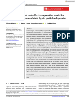 Can J Chem Eng - 2022 - Khalati - Energy Efficient and Cost Effective Separation Model For Solvent Recovery From Colloidal