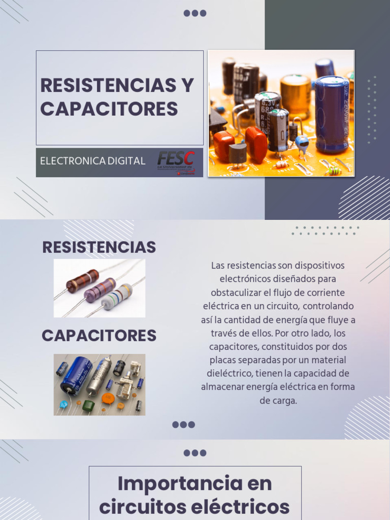Resistencias Y Capacitores: Electronica Digital | PDF | Resistencia ...