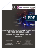 Le baromètre de l'économie française Viavoice, ACFCI, Grant Thornton et « Les Echos » de novembre 2011
