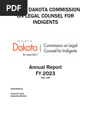 North Dakota Commission on Legal Counsel for Indigents annual report FY2023, March 7, 2024