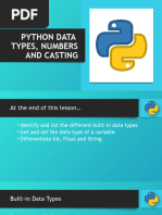 3 Data Types and Numbers