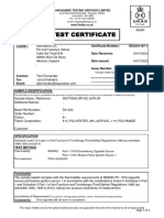 DAYTONA HPI AC-InFR-SF UK2301167-1 Interfabrics BS5852 Pt1 1979 Certificate