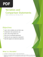 Variables and Comparison Statements