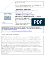 The Clinical Supervisor: To Cite This Article: Philip B. Clarke & Amanda L. Giordano (2013) The Motivational Supervisor