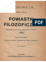 Wolter - Powiastki Filozoficzne T.1