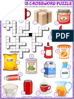 Containers Vocabulary Esl Crossword Puzzle Worksheet
