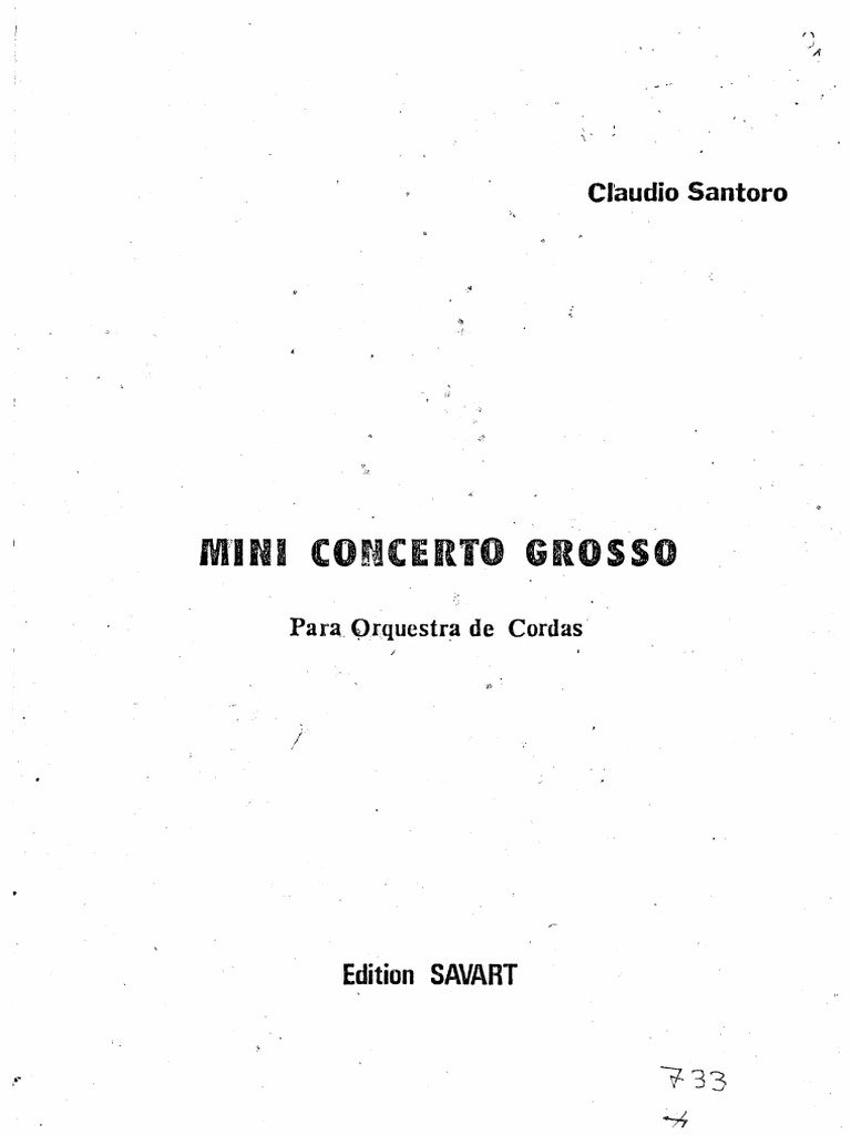 SANTORO - Mini Concerto Grosso - Grade e Partes | PDF
