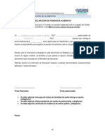 Declaración Pensión de Alimentos (No Es Único Ingreso)