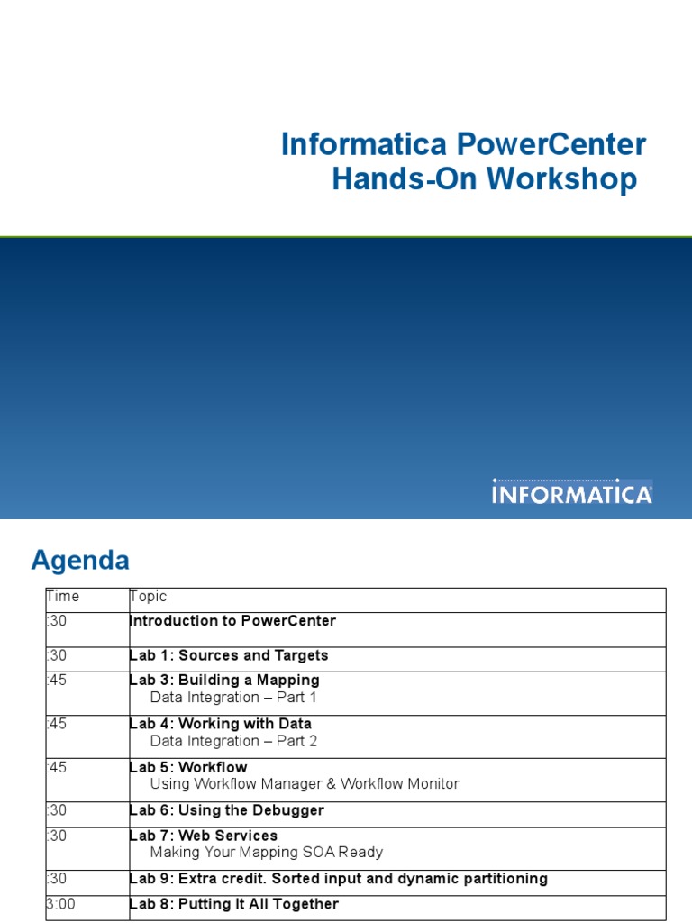 Informatica PowerCenter Workshop Guide | PDF | Business | Computers