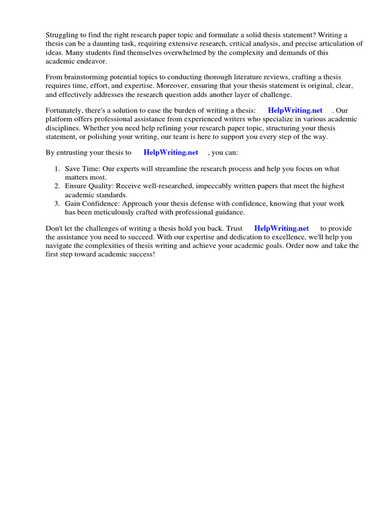 Research Paper Topics With Thesis | PDF | Thesis | Academic Publishing