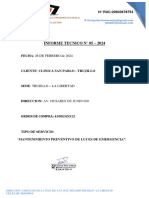 Informe Tecnico 05 Mantto. Del Sistema de Luces de Emergencias