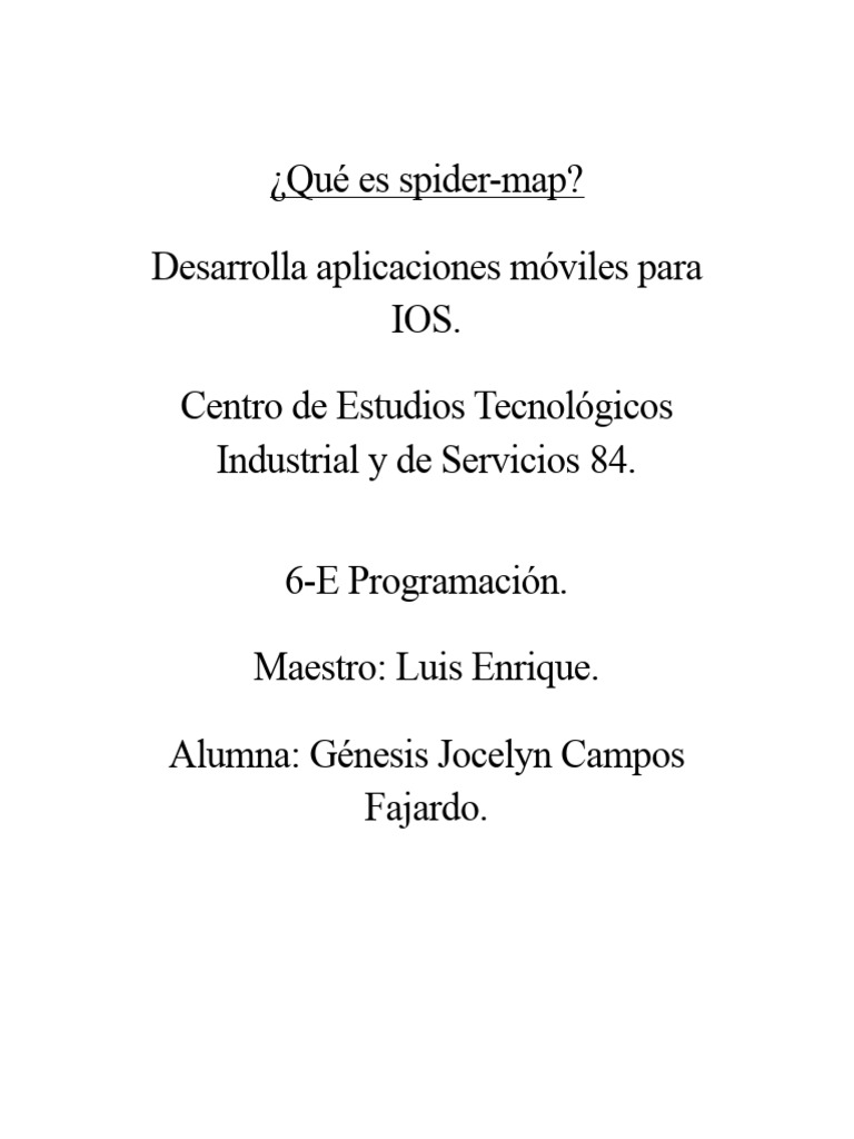 Spider Map Ios | PDF
