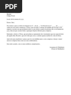 Modelo Carta de Cancelamento