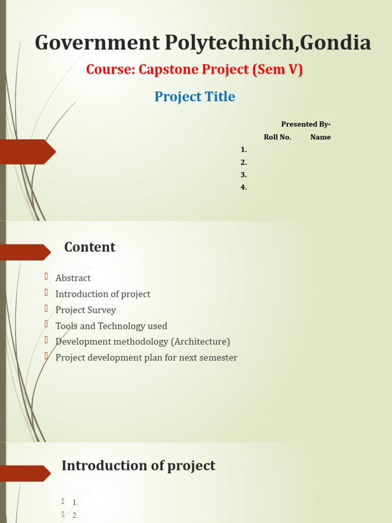 Final Project PPT Template | PDF