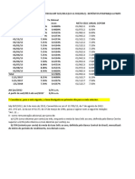 Demonstrativo TX Juros Poupança - 70% Selic